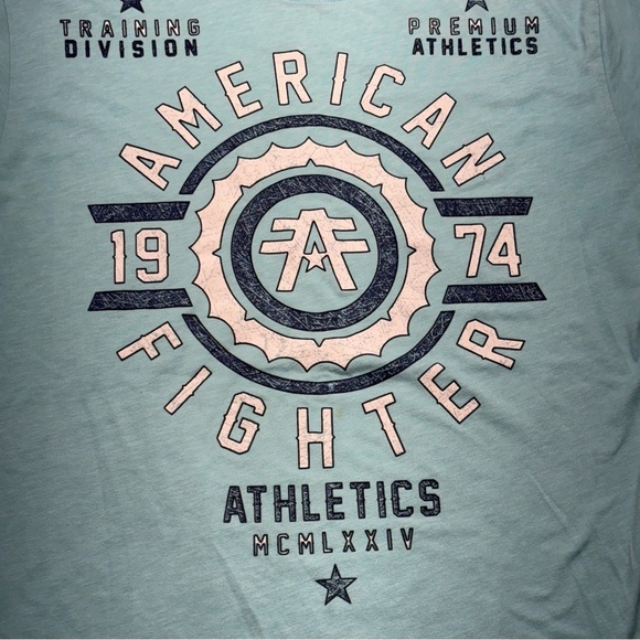 American Fighter Buckle 1974 Light Blue Training Division Premium  Sz XL - Picture 2 of 9